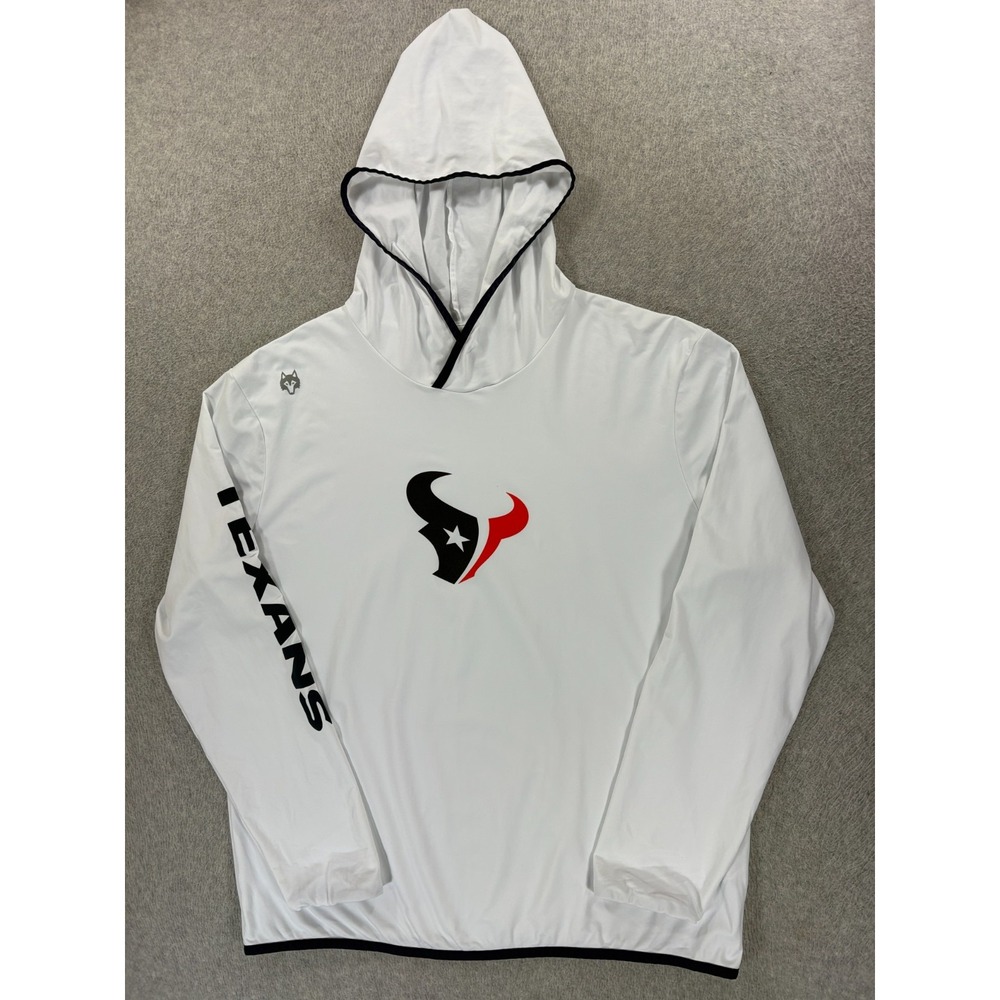 Houston Texans GREYSON Performance NFL Hoodie Pullover (Men's Large) White